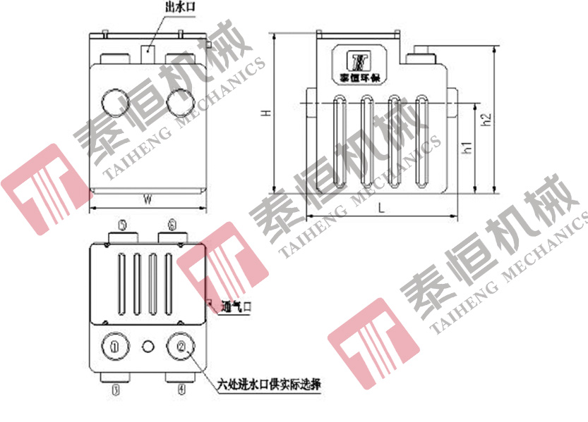 “泰恒”牌THPS小型污水提升器設計圖 “泰恒”牌THPS小型污水提升器設計圖
